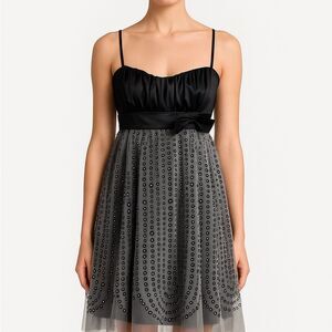 Brand New Love Tease Juniors Size 11 Black Spaghetti Strap Rhinestone Dress